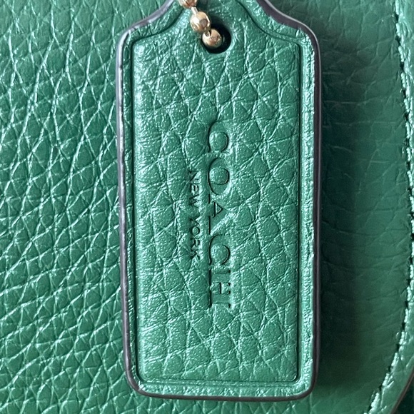 Coach Marlie Top Handle Satchel Kelly Green Leather & Suede - Picture 3 of 17
